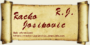 Racko Josipović vizit kartica